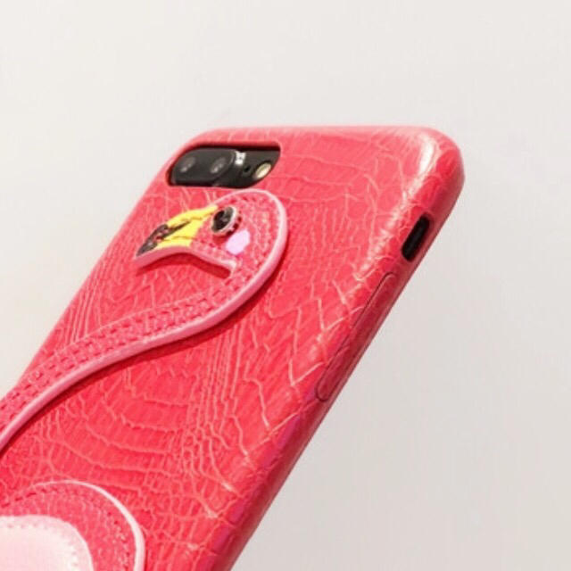 【iPhone 6 7 plus】フラミンゴ 足つき 立体  レザー ケース♡ スマホ/家電/カメラのスマホアクセサリー(iPhoneケース)の商品写真