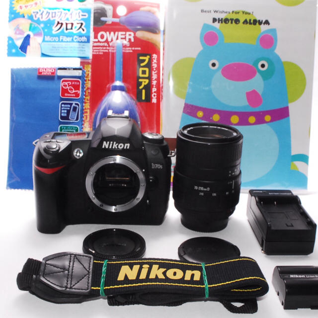 Nikon(ニコン)の❤アップで撮りたい❤ Nikon D70 望遠レンズキット♪ スマホ/家電/カメラのカメラ(デジタル一眼)の商品写真