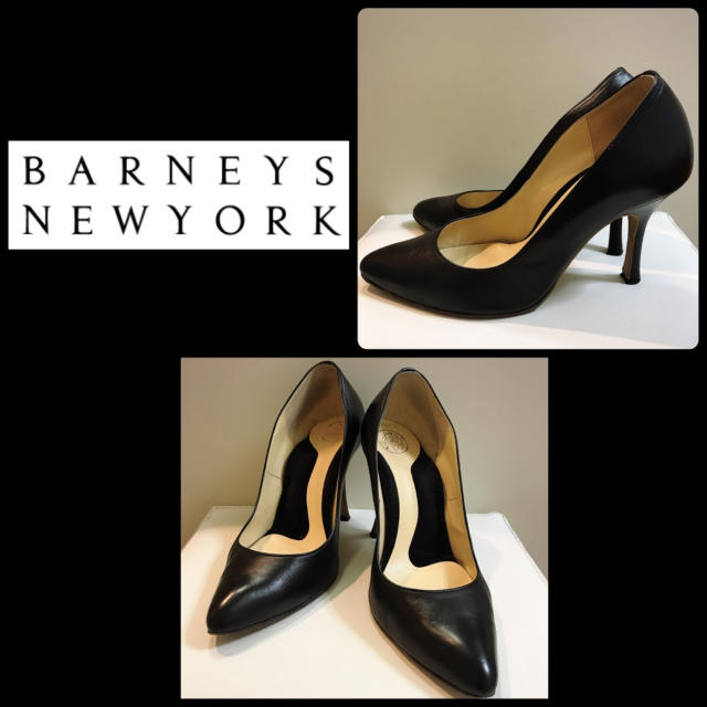 BARNEYS NEW YORK(バーニーズニューヨーク)のバーニーズニューヨーク♡ブラックレザー パンプス♡ レディースの靴/シューズ(ハイヒール/パンプス)の商品写真