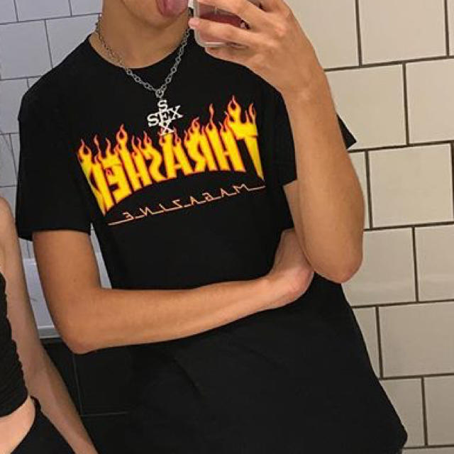 THRASHER(スラッシャー)のTHRASHER 炎 Tシャツ メンズのトップス(Tシャツ/カットソー(半袖/袖なし))の商品写真