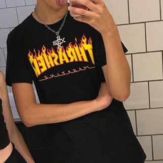 スラッシャー(THRASHER)のTHRASHER 炎 Tシャツ(Tシャツ/カットソー(半袖/袖なし))