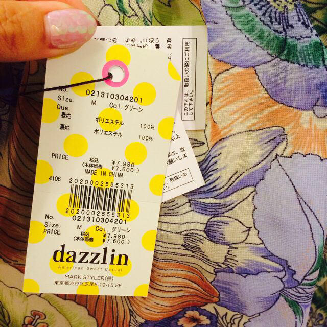 dazzlin(ダズリン)の新品♡ダズリン花柄ワンピ♡ レディースのワンピース(ミニワンピース)の商品写真