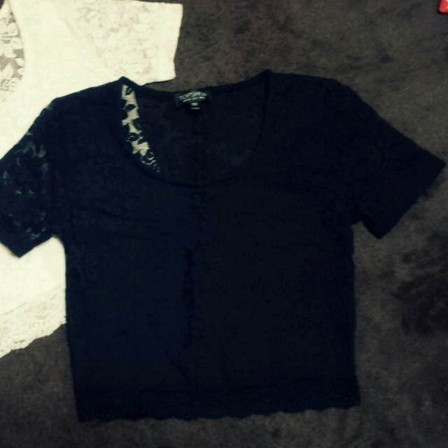 TOPSHOP(トップショップ)のTOPSHOP☆ブラック レディースのトップス(Tシャツ(半袖/袖なし))の商品写真