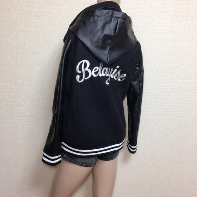 BACKS(バックス)の試着のみ♪バックス 鉄板でかフード レザージャケット♡ディーゼル ギャップ レディースのジャケット/アウター(スタジャン)の商品写真