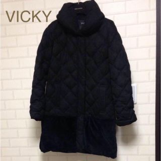 ビッキー(VICKY)の美品！ VICKY ボア付きダウンコート(ダウンコート)