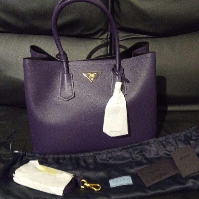 PRADA(プラダ)の新品☆PRADA プラダ☆Saffiano バック☆ パープル (uva) レディースのバッグ(トートバッグ)の商品写真