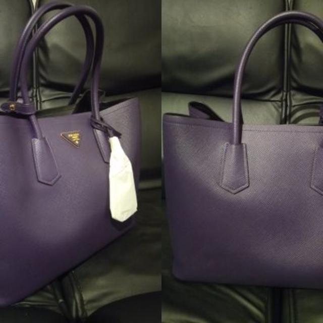 PRADA(プラダ)の新品☆PRADA プラダ☆Saffiano バック☆ パープル (uva) レディースのバッグ(トートバッグ)の商品写真