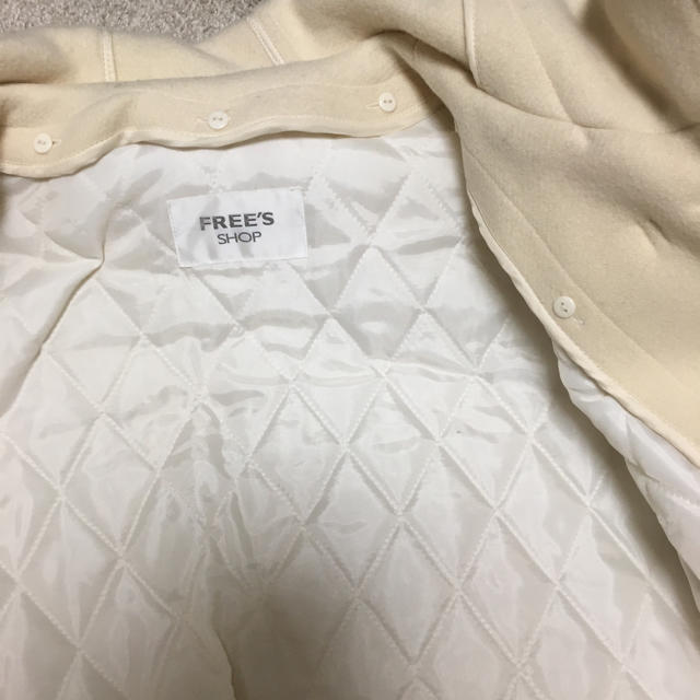 FREE'S SHOP(フリーズショップ)のホワイトロングダッフルコート レディースのジャケット/アウター(ダッフルコート)の商品写真