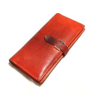 Hermes - 本物 HERMES エルメス ベアン□I刻印 高級リザード 長