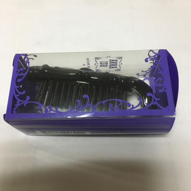 ANNA SUI(アナスイ)の＊ANNA SUI＊（アナ スイ）折りたたみヘアブラシ〈ブラック〉【新品未使用】 コスメ/美容のベースメイク/化粧品(その他)の商品写真