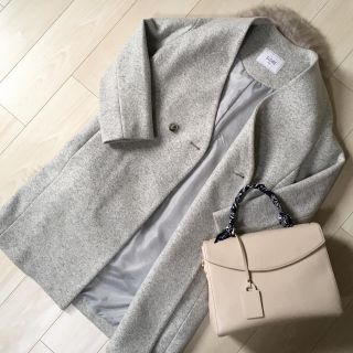 スピックアンドスパン(Spick & Span)の【新品♡未使用】破格！サイズ40 ブークレWノーカラーコート(チェスターコート)