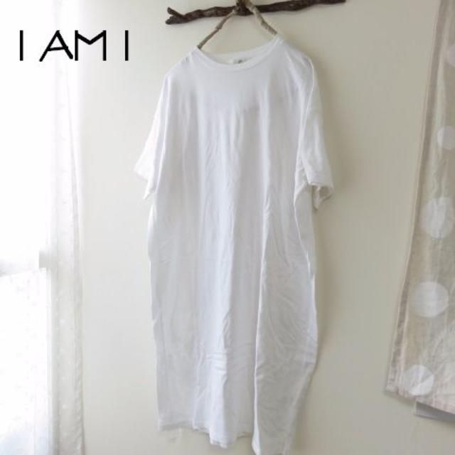 bulle de savon(ビュルデサボン)のIAMI アイアムアイ　ＢＩＧ　Ｔシャツワンピース レディースのワンピース(ひざ丈ワンピース)の商品写真