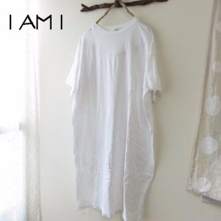 ビュルデサボン(bulle de savon)のIAMI アイアムアイ　ＢＩＧ　Ｔシャツワンピース(ひざ丈ワンピース)