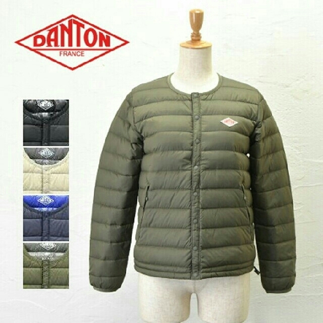 今季新品☆ダントン インナーダウン/レディース 34 カーキ