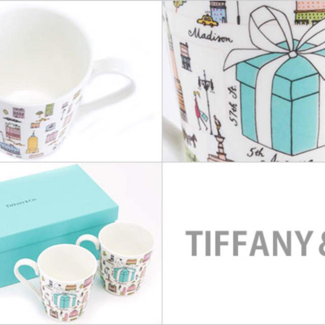 Tiffany & Co.(ティファニー)のTIFFANY＆CO.ティファニー5TH AVENUE マグカップ 2個セット インテリア/住まい/日用品のキッチン/食器(食器)の商品写真
