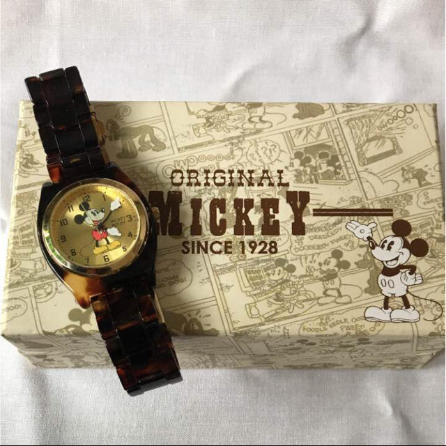 Disney(ディズニー)のお値下げ♡ミッキー べっ甲 腕時計꒰ ´͈ω`͈꒱ レディースのファッション小物(腕時計)の商品写真