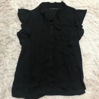 ザラ(ZARA)のZARA ボウタイ フリルブラウス(シャツ/ブラウス(半袖/袖なし))