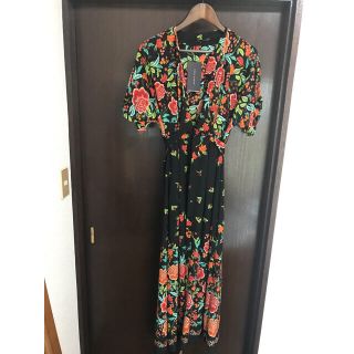 ザラ(ZARA)の花柄 ワンピース(ロングワンピース/マキシワンピース)