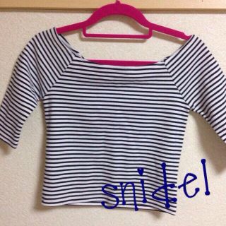 スナイデル(SNIDEL)のsnidel♡ボーダートップス(カットソー(長袖/七分))