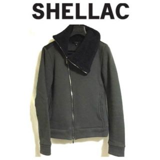 シェラック(SHELLAC)の本物 シェラック エポレットレザー　変形スウェットボアブルゾン(ライダースジャケット)