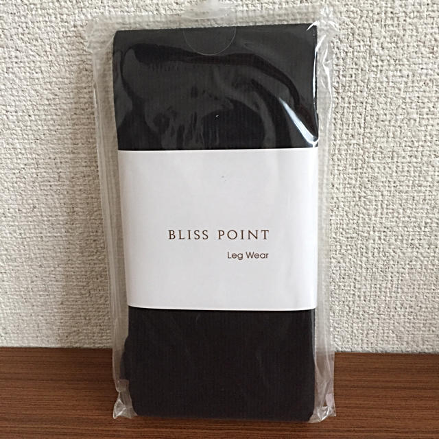 BLISS POINT(ブリスポイント)のブリスポイント リブタイツ ブラック80デニール レディースのレッグウェア(タイツ/ストッキング)の商品写真