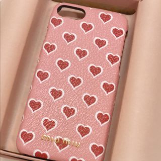 ミュウミュウ(miumiu)のmanami様専用❤️miumiu iPhone7ケースカバーハート柄❤️ピンク(iPhoneケース)