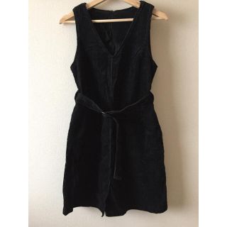 ザラ(ZARA)のコーデュロイワンピース【美品】(ひざ丈ワンピース)