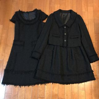 トゥービーシック(TO BE CHIC)の新品同様  TO BE CHIC ジャケット+ワンピース+スカート3点セット(ひざ丈ワンピース)