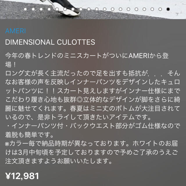 ameri DIMENSIONAL CULOTTES