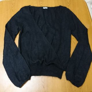 イエナ(IENA)のakubi_zzz様専用IENAの黒のカシュクールニット(ニット/セーター)