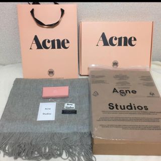 アクネ(ACNE)のAcne studios  ストール  マフラー  ライトグレー(マフラー/ショール)