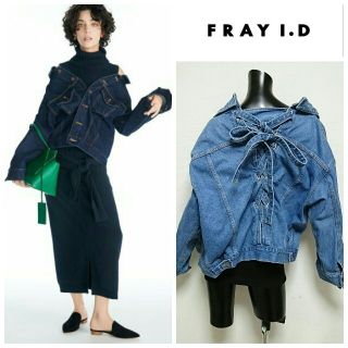 フレイアイディー(FRAY I.D)の正規品*FRAY I.D*バックレースアップGジャン(Gジャン/デニムジャケット)