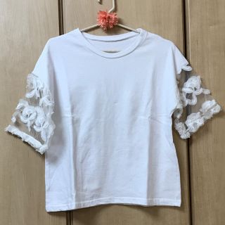 ❤️新品❤️袖透け感あり＊トップス(カットソー(半袖/袖なし))