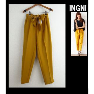 イング(INGNI)の今季★INGNI イング★ サッシュ付きテーパード／パンツ マスタード(クロップドパンツ)