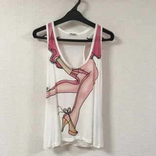 ミュウミュウ(MIU MIU)のmiu miu タンクトップ ノースリーブ(Tシャツ(半袖/袖なし))