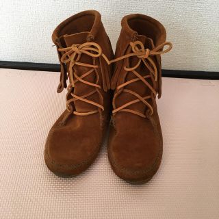 ミネトンカ(Minnetonka)のつあろ様専用 ミネトンカ レースアップ ショートブーツ24.5㎝(ブーツ)