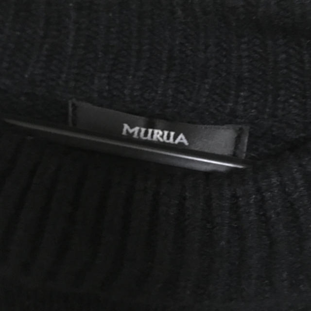 MURUA(ムルーア)のムルーア スリット ニット トップス 黒 レディースのトップス(ニット/セーター)の商品写真