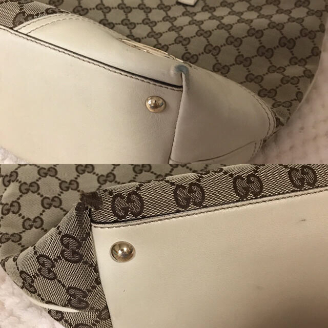 Gucci(グッチ)の【GUCCI】トートバッグ ホワイト キャンバス レディースのバッグ(トートバッグ)の商品写真