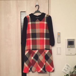 バーバリーブルーレーベル(BURBERRY BLUE LABEL)の★新品未使用★ブルーレーベル チェックワンピース(ひざ丈ワンピース)