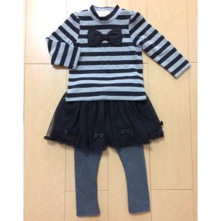 プチバトー(PETIT BATEAU)の新品 any FAM カットソー レギンス付 スカート セット(スカート)