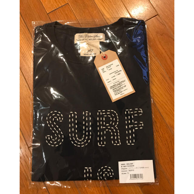 REMI RELIEF(レミレリーフ)の新品 レミレリーフTシャツ L ネイビー 定価8800円+税 2017SS メンズのトップス(Tシャツ/カットソー(半袖/袖なし))の商品写真