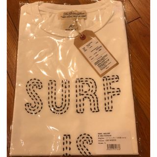 レミレリーフ(REMI RELIEF)の新品 レミレリーフ Tシャツ L オフホワイト刺繍SURF IS 8800円+税(Tシャツ/カットソー(半袖/袖なし))