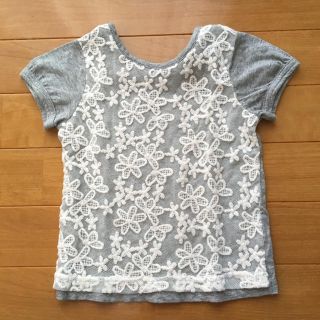 ハッカベビー(hakka baby)の美品★hakkababyレースTシャツ 90サイズ ハッカベビー(Tシャツ/カットソー)