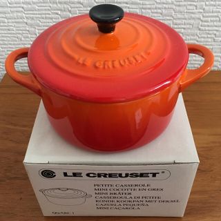 ルクルーゼ(LE CREUSET)の未使用 ★ ルクルーゼ ★ ミニココット ★ オレンジ(食器)