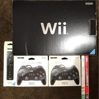 ウィー(Wii)のwii本体 ＋ コントローラ ＋ ソフトset(家庭用ゲーム機本体)