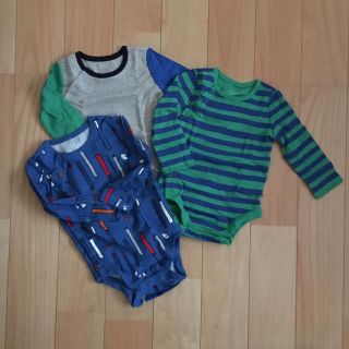 ベビーギャップ(babyGAP)の【新品】70cm boys 長袖ロンパース 3点セット(ロンパース)