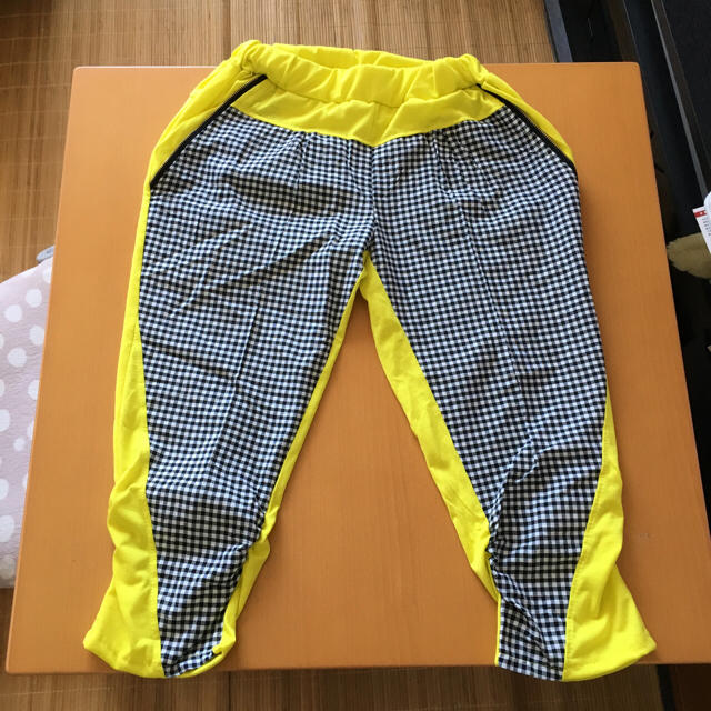 ギンガムチェック 黄色✖️黒 ジムウェア チケットのスポーツ(ランニング/ジョギング)の商品写真