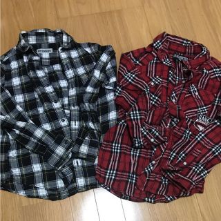 シマムラ(しまむら)の男児140長袖ネルシャツ 2枚組(Tシャツ/カットソー)