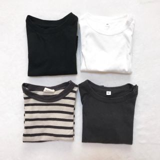 ムジルシリョウヒン(MUJI (無印良品))のbaby kids ベーシック長袖Ｔシャツ４枚セット(Ｔシャツ)