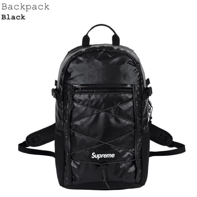 2017aw supreme backpack シュプリーム バックパック 黒 | フリマアプリ ラクマ